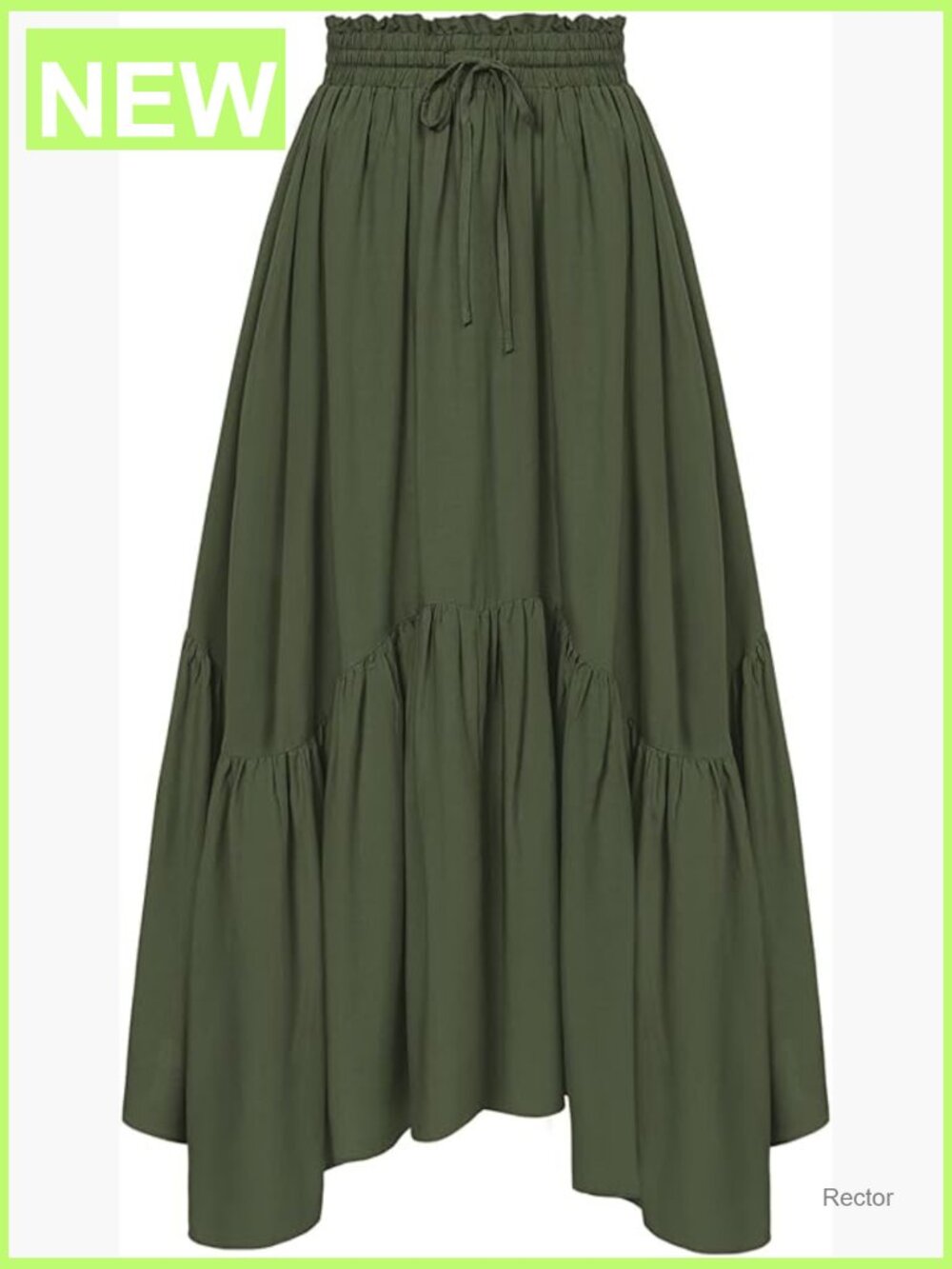High Waist Maxi Skirt with Pockets, Lightweight Rayon, Renaissance Style